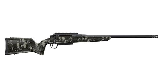 Christensen Arms Evoke Hunter 300 PRC Bolt Action Rifle with black camo stock